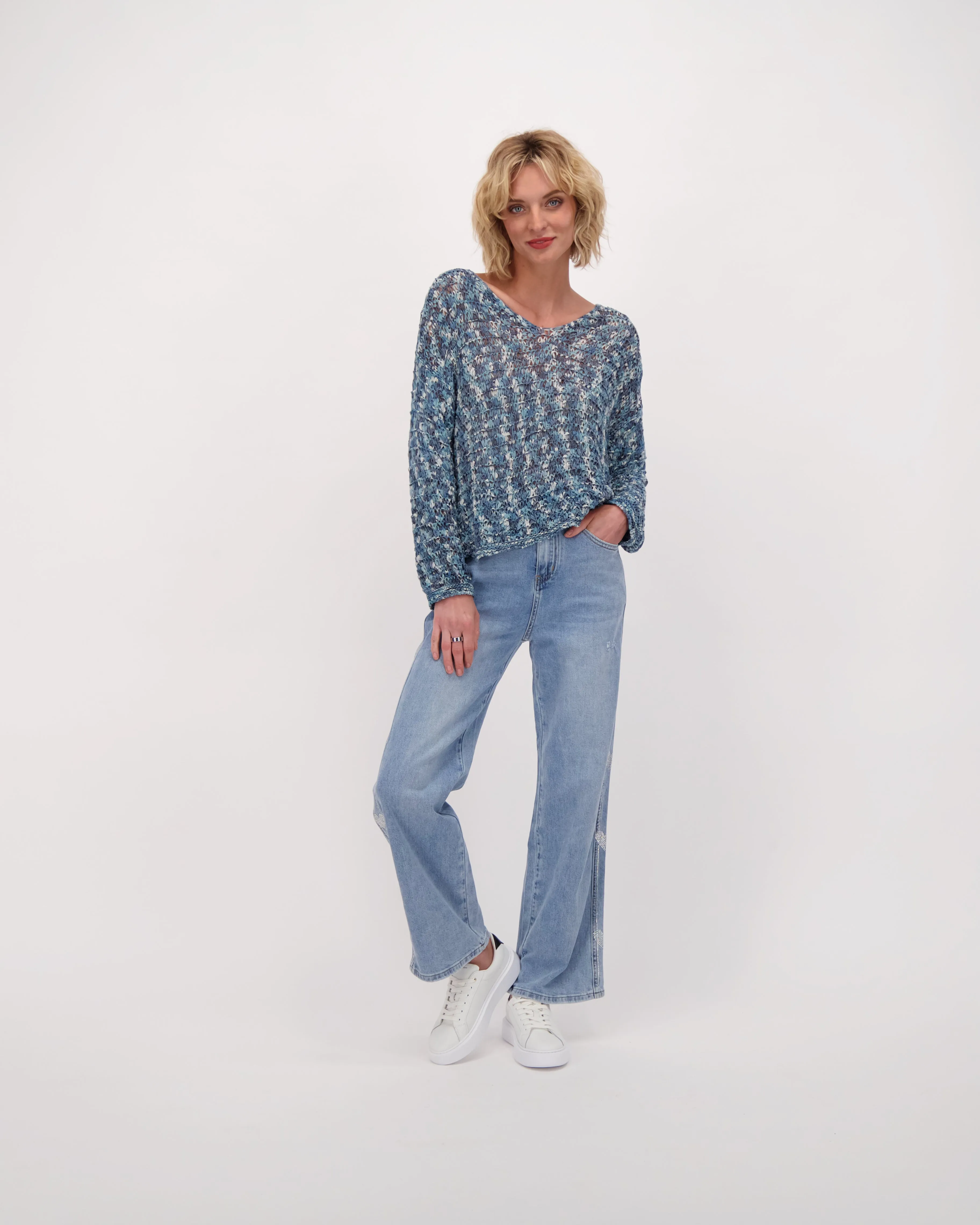 Marled Crochet Sweater