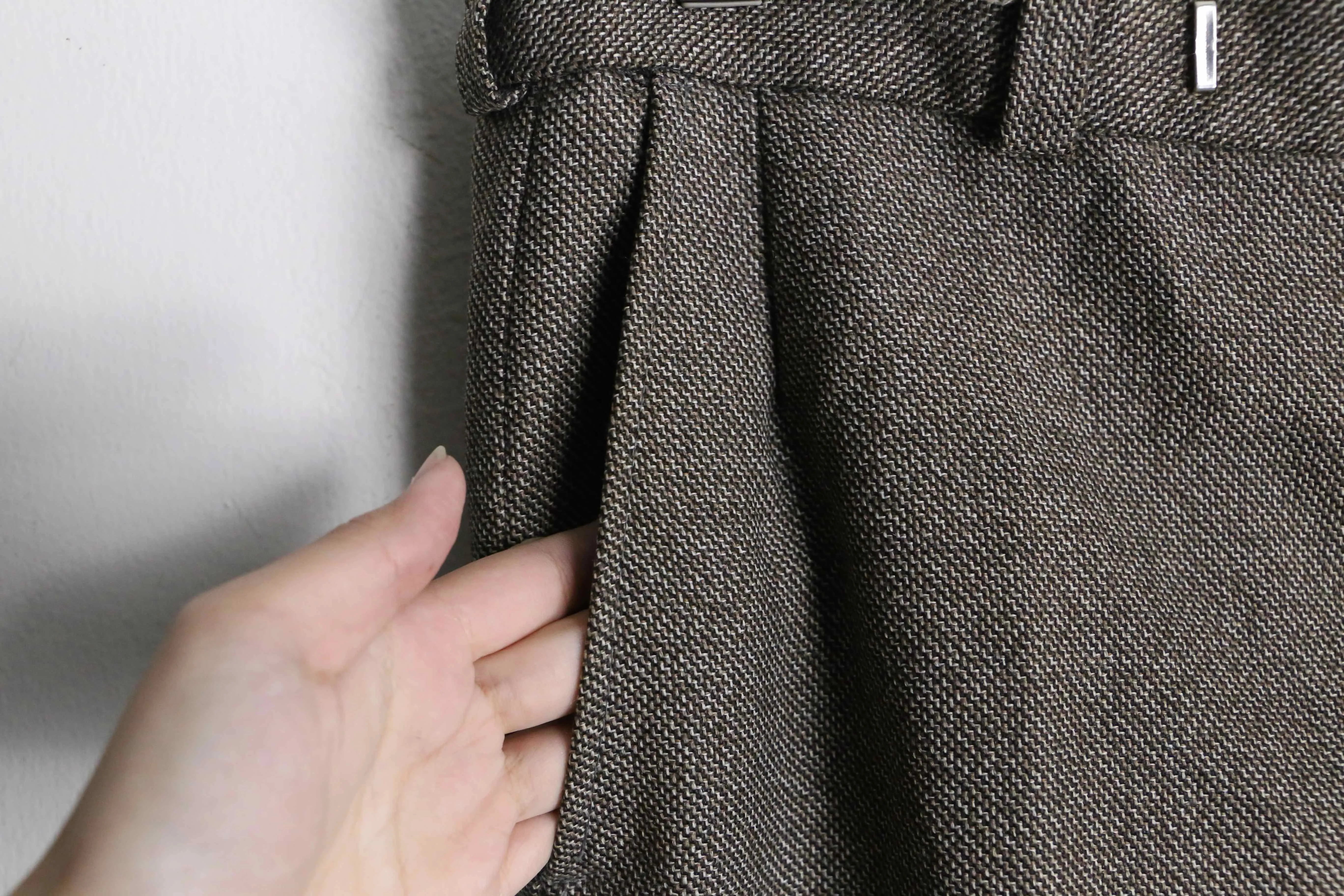 melange design wide straight slacks