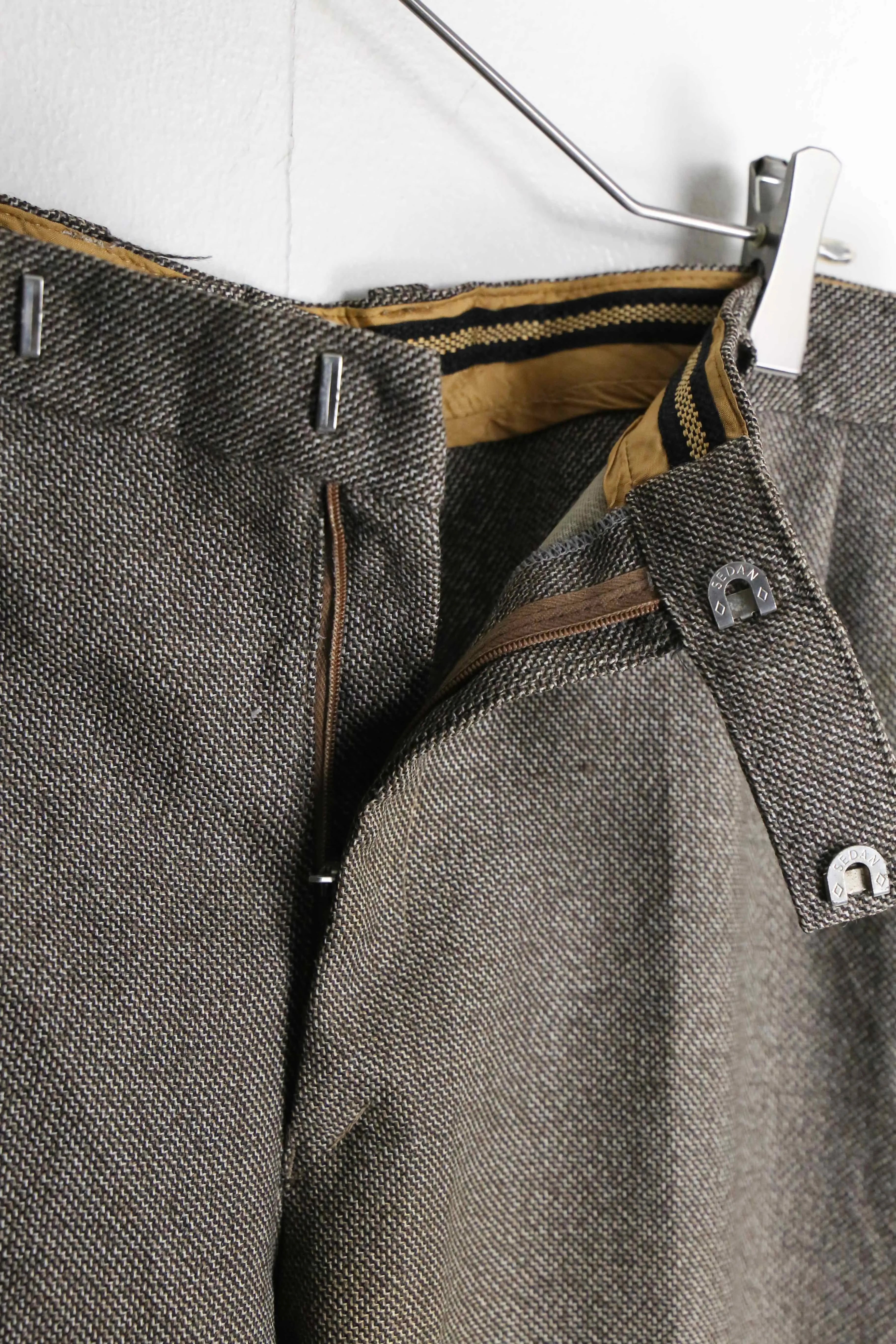 melange design wide straight slacks