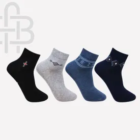 Men Formal Ankle Length Business/ Office Socks-Pack Of 4