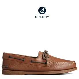 Sure! Heres an optimized title for the product:

Mens Authentic Original™ Debossed Tan Boat Shoes - Classic Nautical Style Footwear