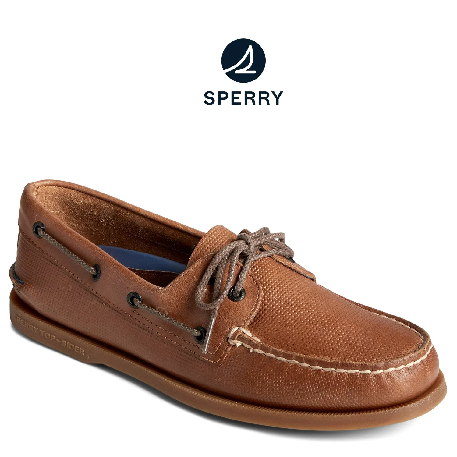 Sure! Heres an optimized title for the product:

Mens Authentic Original™ Debossed Tan Boat Shoes - Classic Nautical Style Footwear