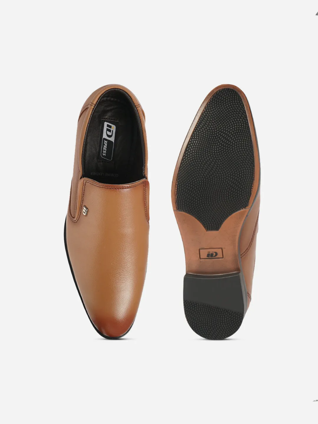 Men's Tan Round Toe Slip On Formal (ID6022)