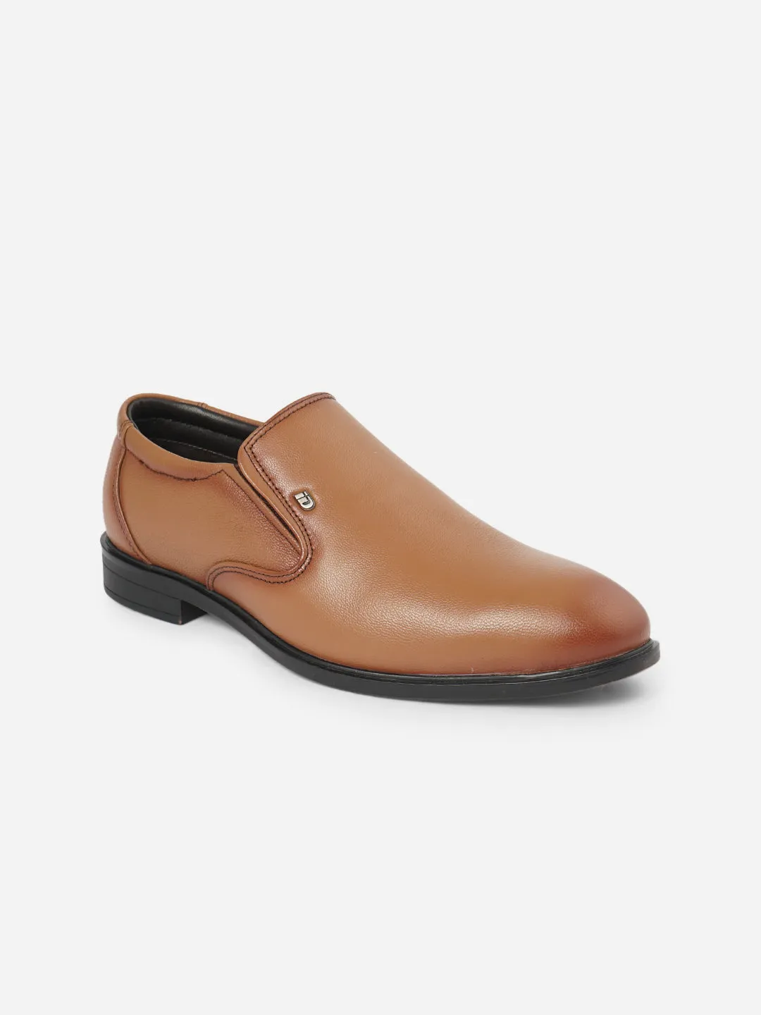 Men's Tan Round Toe Slip On Formal (ID6022)