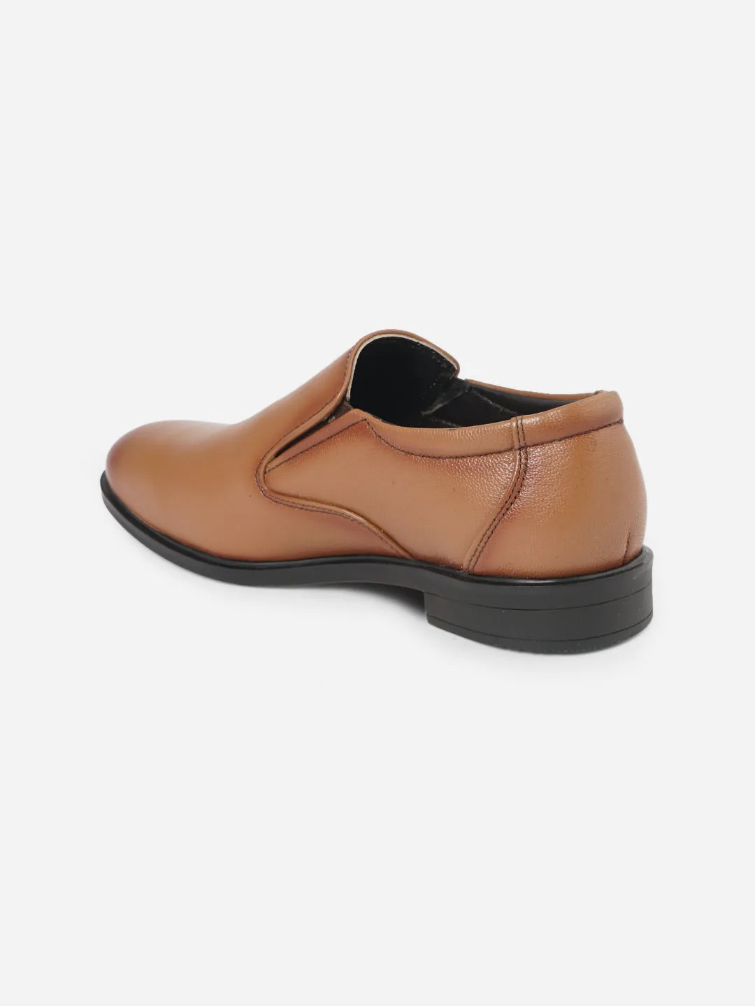 Men's Tan Round Toe Slip On Formal (ID6022)