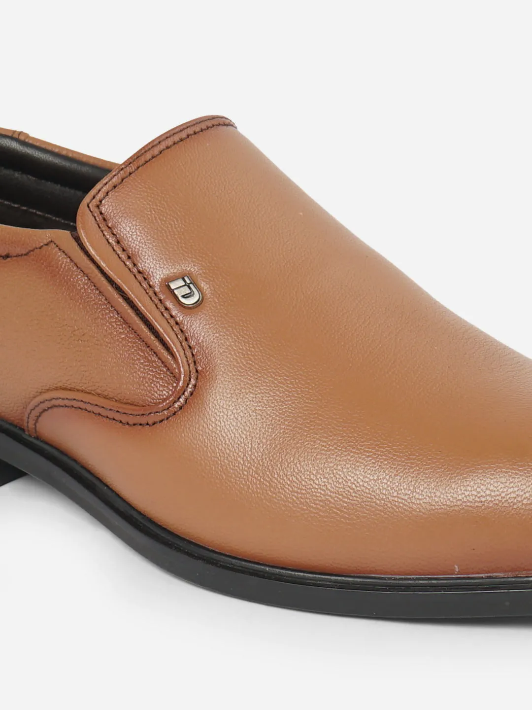 Men's Tan Round Toe Slip On Formal (ID6022)