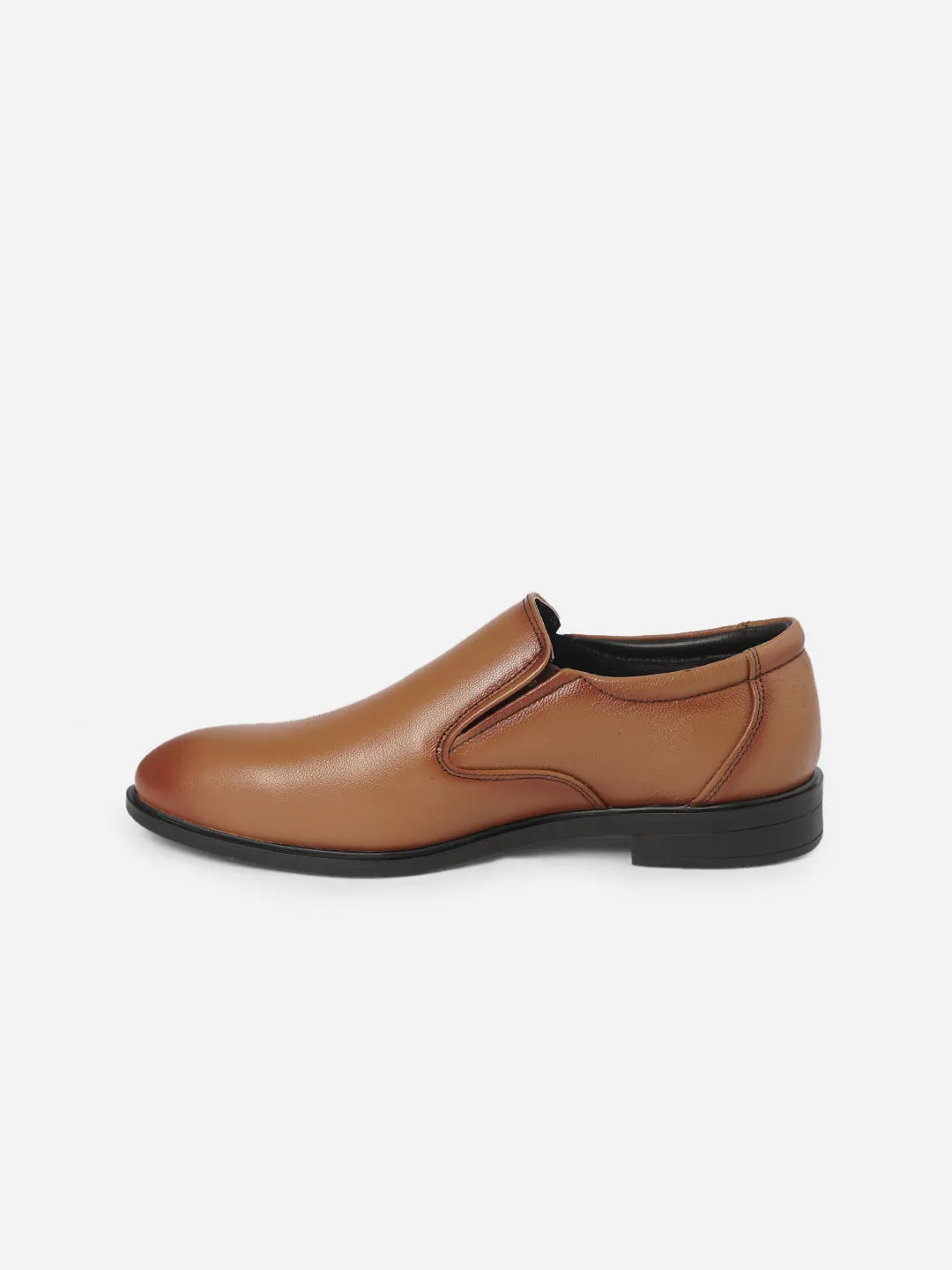 Men's Tan Round Toe Slip On Formal (ID6022)