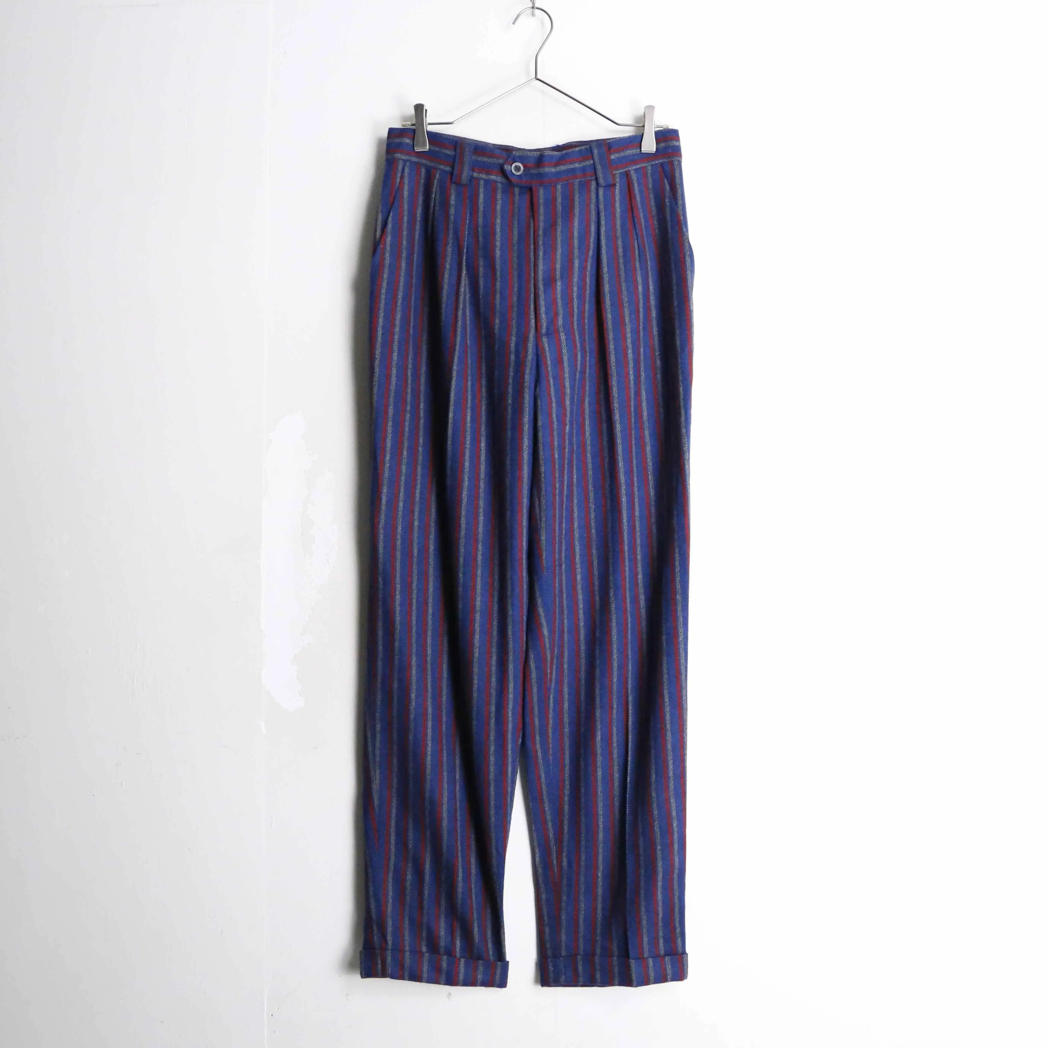 multi color stripe 2tuck slacks