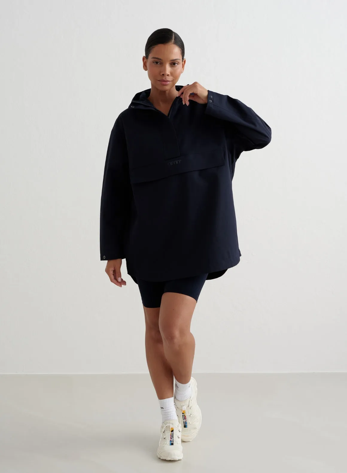 Navy Waterproof Oversized Anorak
