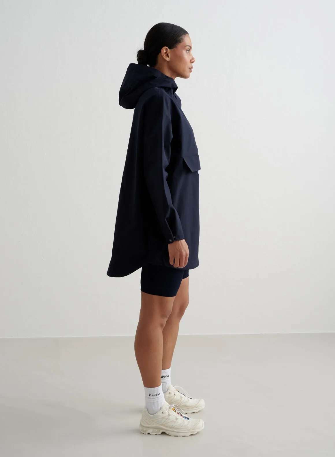 Navy Waterproof Oversized Anorak