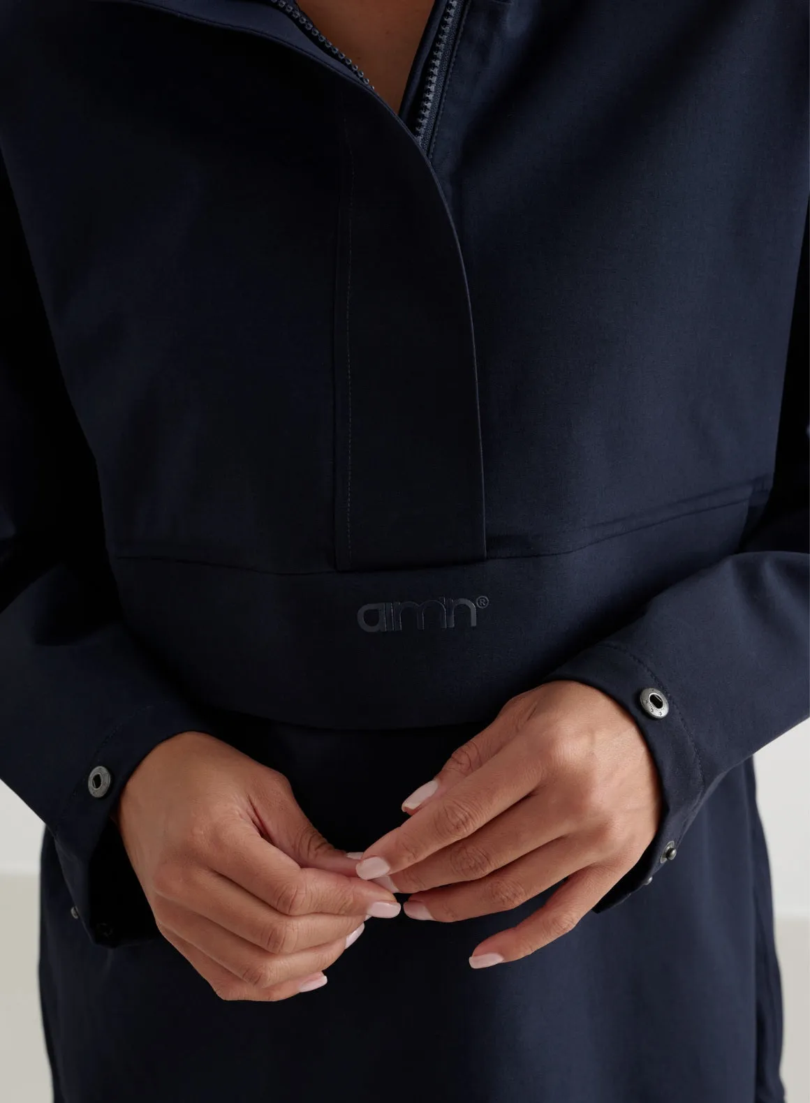 Navy Waterproof Oversized Anorak