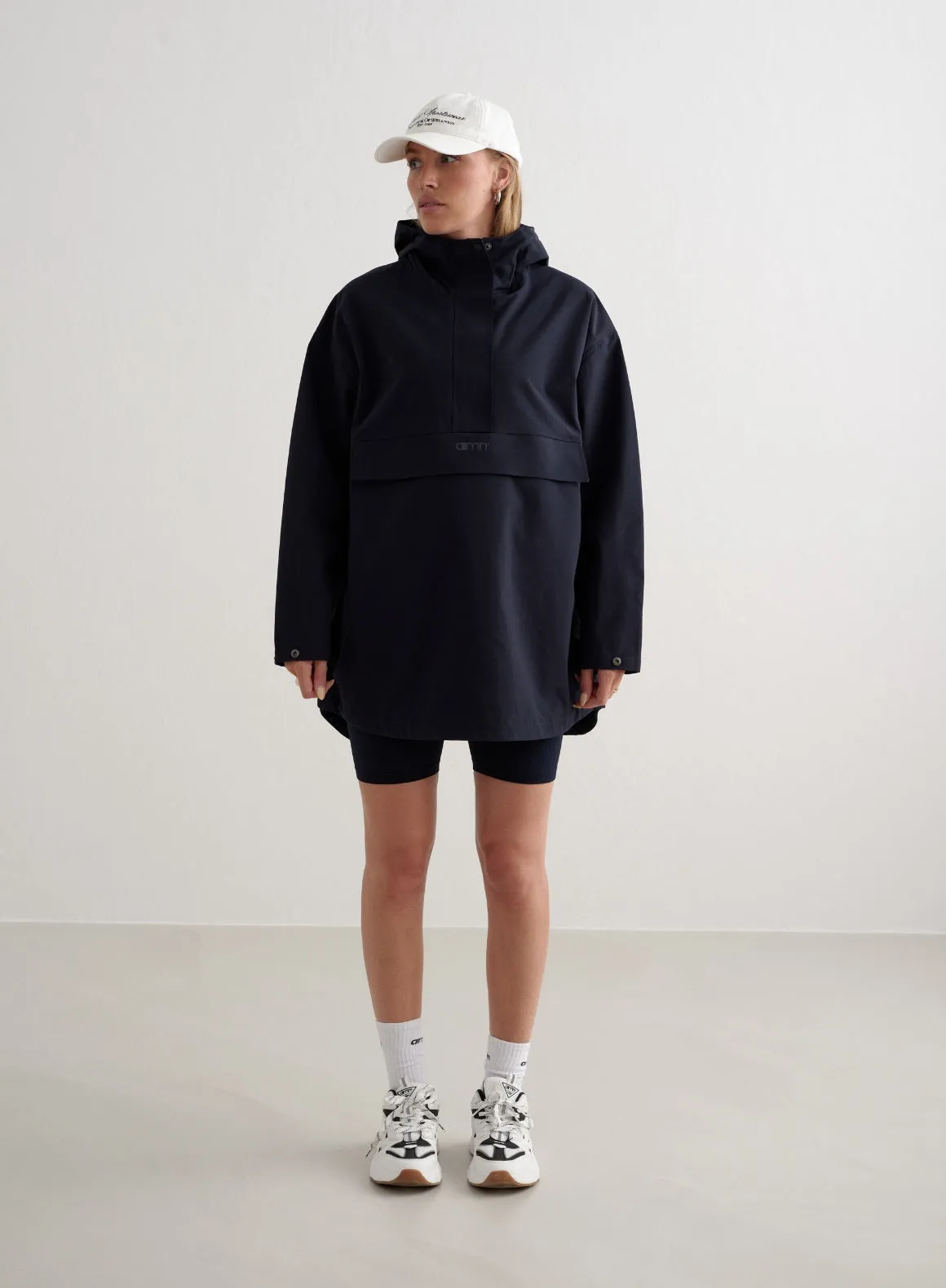 Navy Waterproof Oversized Anorak