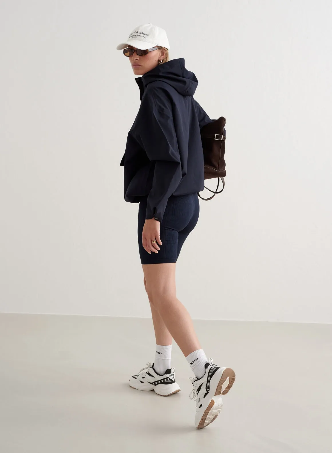Navy Waterproof Oversized Anorak