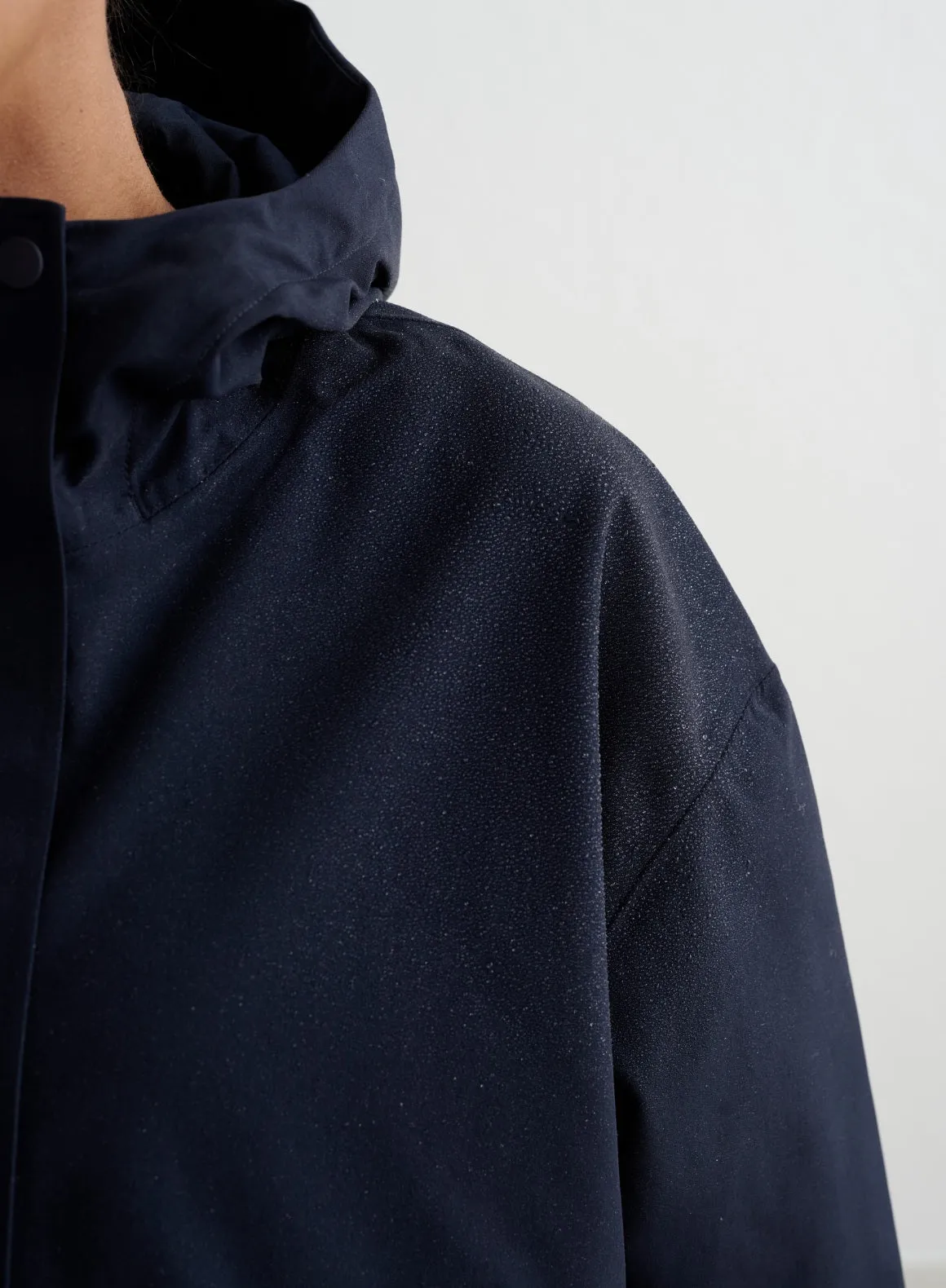 Navy Waterproof Oversized Anorak