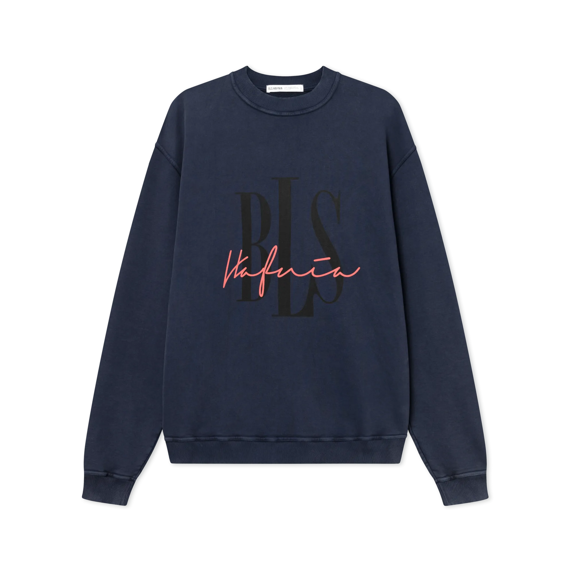 Outline Logo Crewneck Washed - Navy
