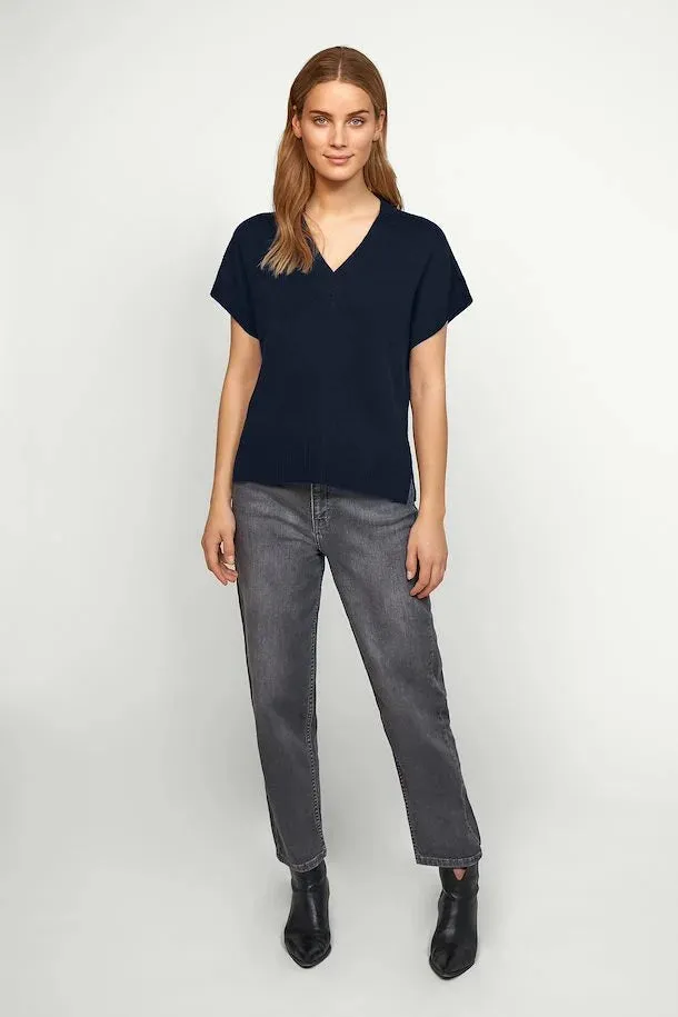 PART TWO HEVIN CASHMERE VEST NIGHT SKY