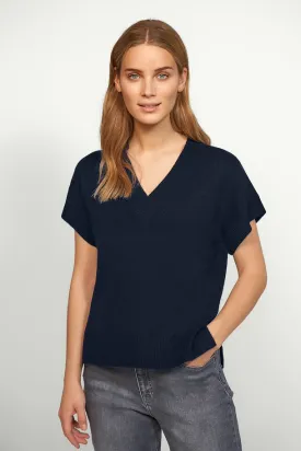 PART TWO HEVIN CASHMERE VEST NIGHT SKY