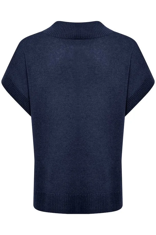 PART TWO HEVIN CASHMERE VEST NIGHT SKY