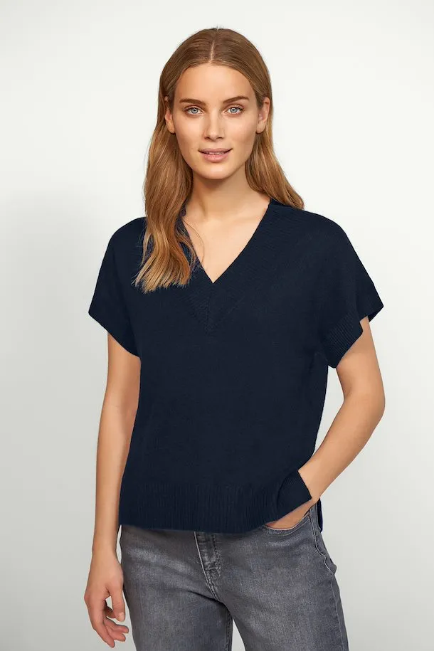 PART TWO HEVIN CASHMERE VEST NIGHT SKY