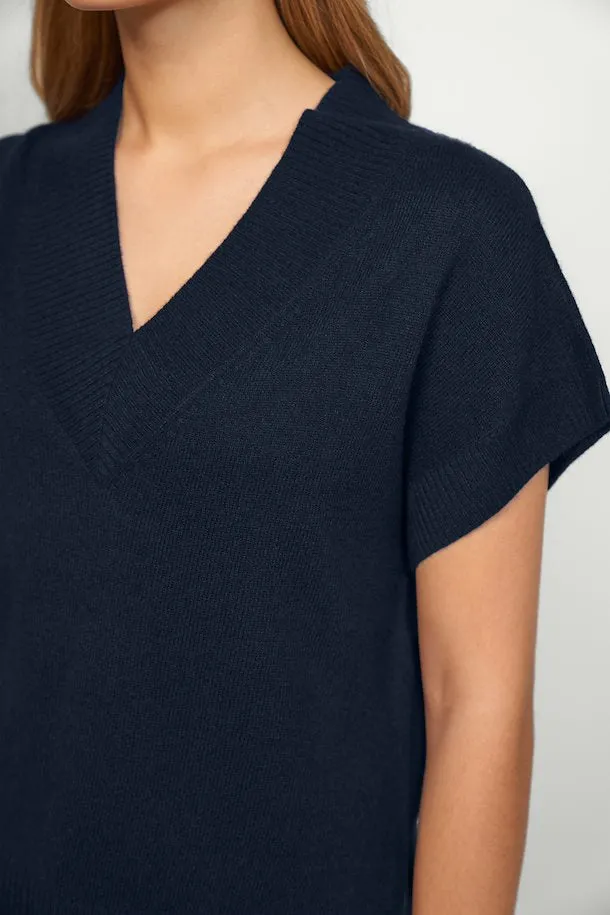 PART TWO HEVIN CASHMERE VEST NIGHT SKY