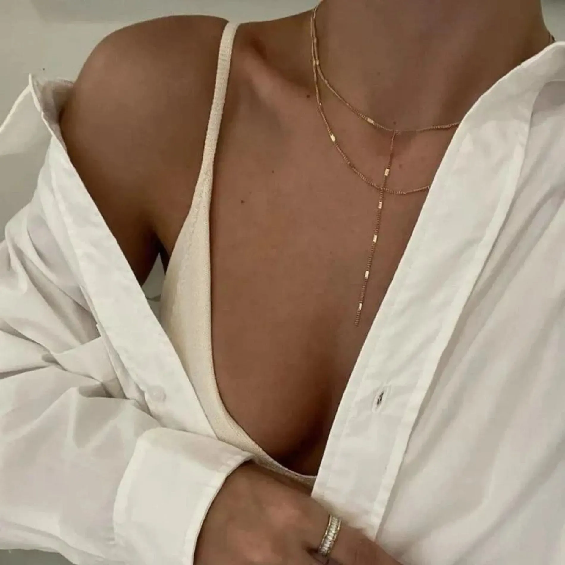 Passion Waterproof Pre Layered Necklace 18K Gold Plating