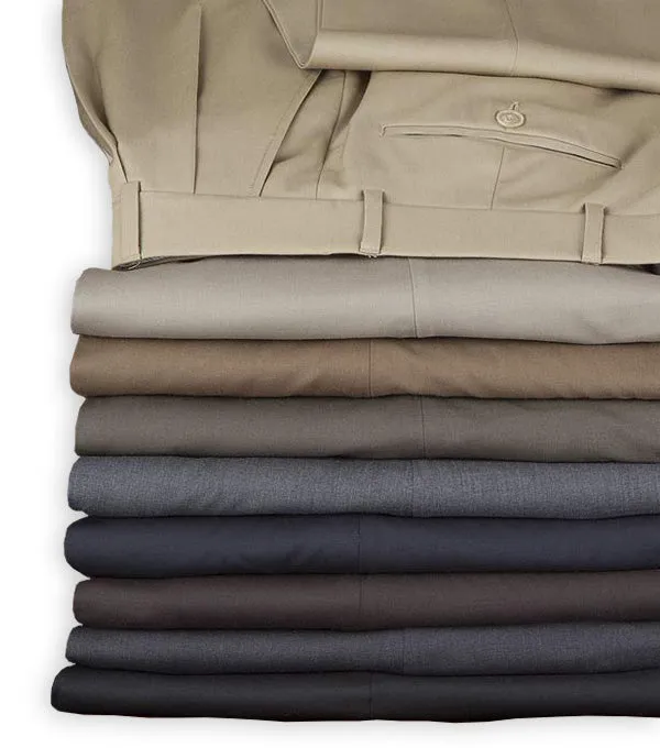 Patrick James Gabardine Double-Pleat Slacks
