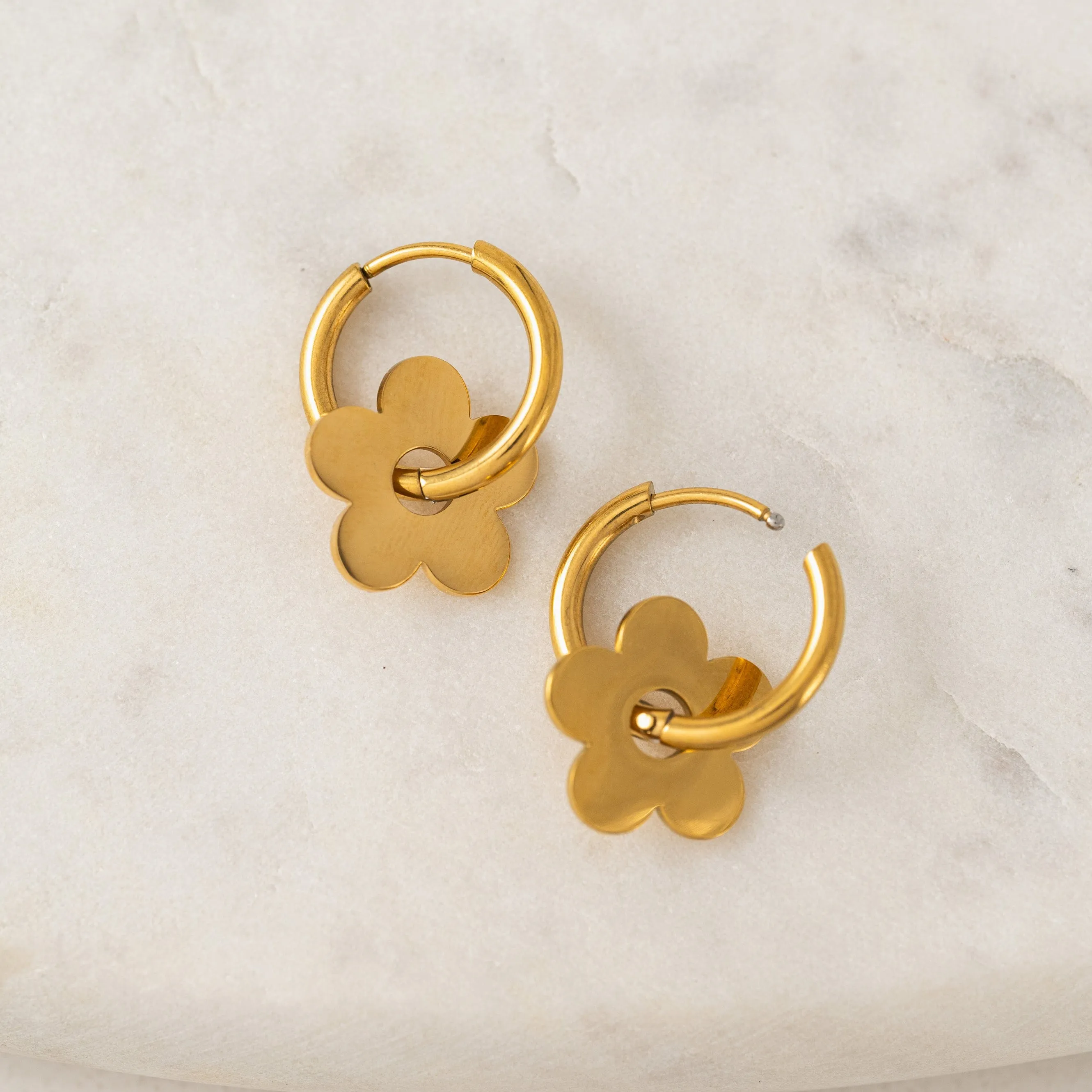 Petal Hoop Earrings