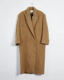 Raey 'oversized mohair and wool-blend' overcoat, camel, 8-14