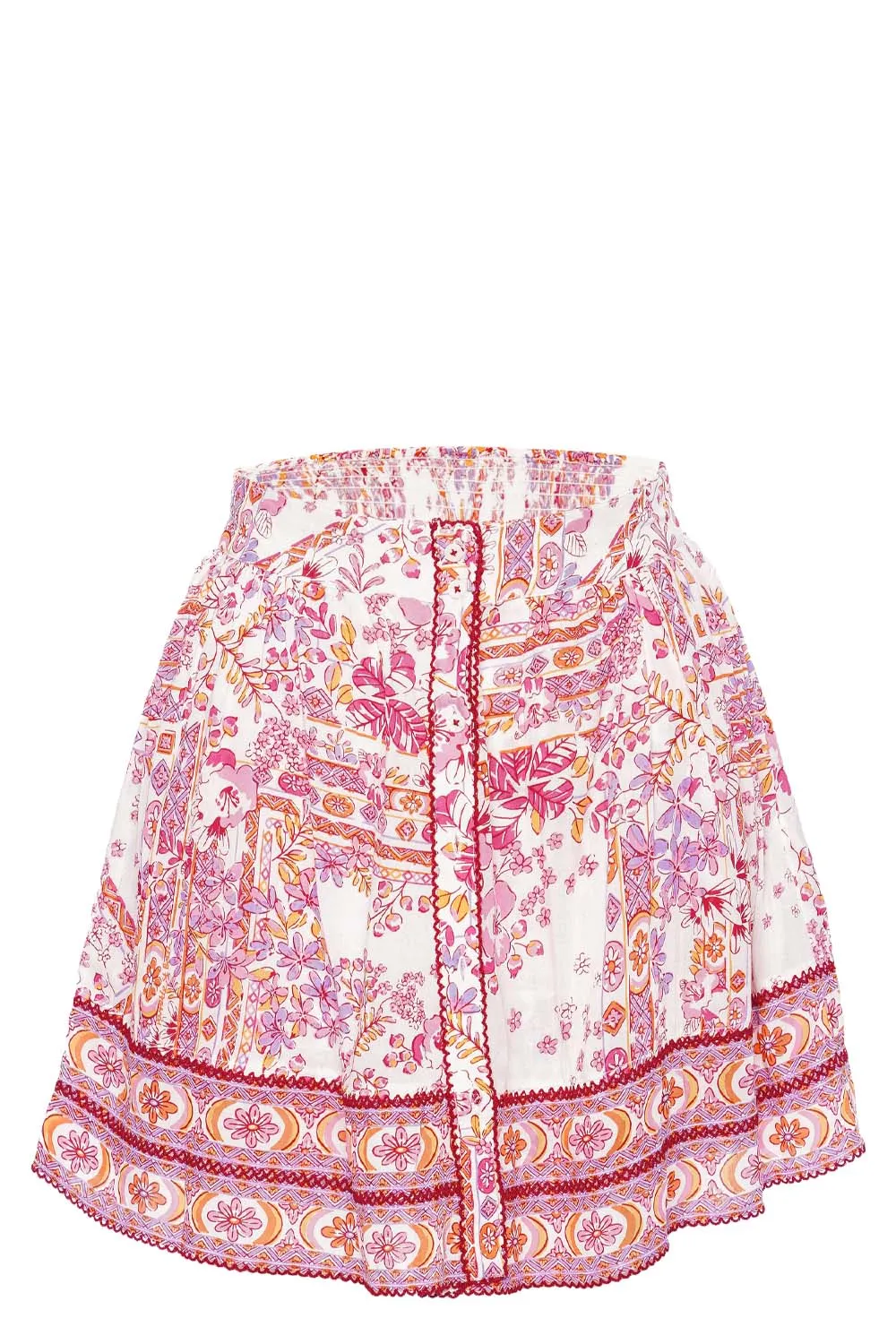 Reine Pink Foulard Mini Skort
