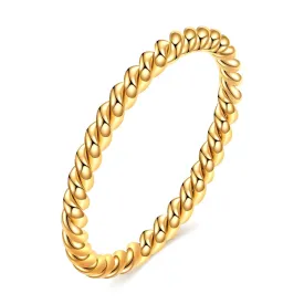 Reriti Intensity 18K gold plated Twisted Rope Finger Ring