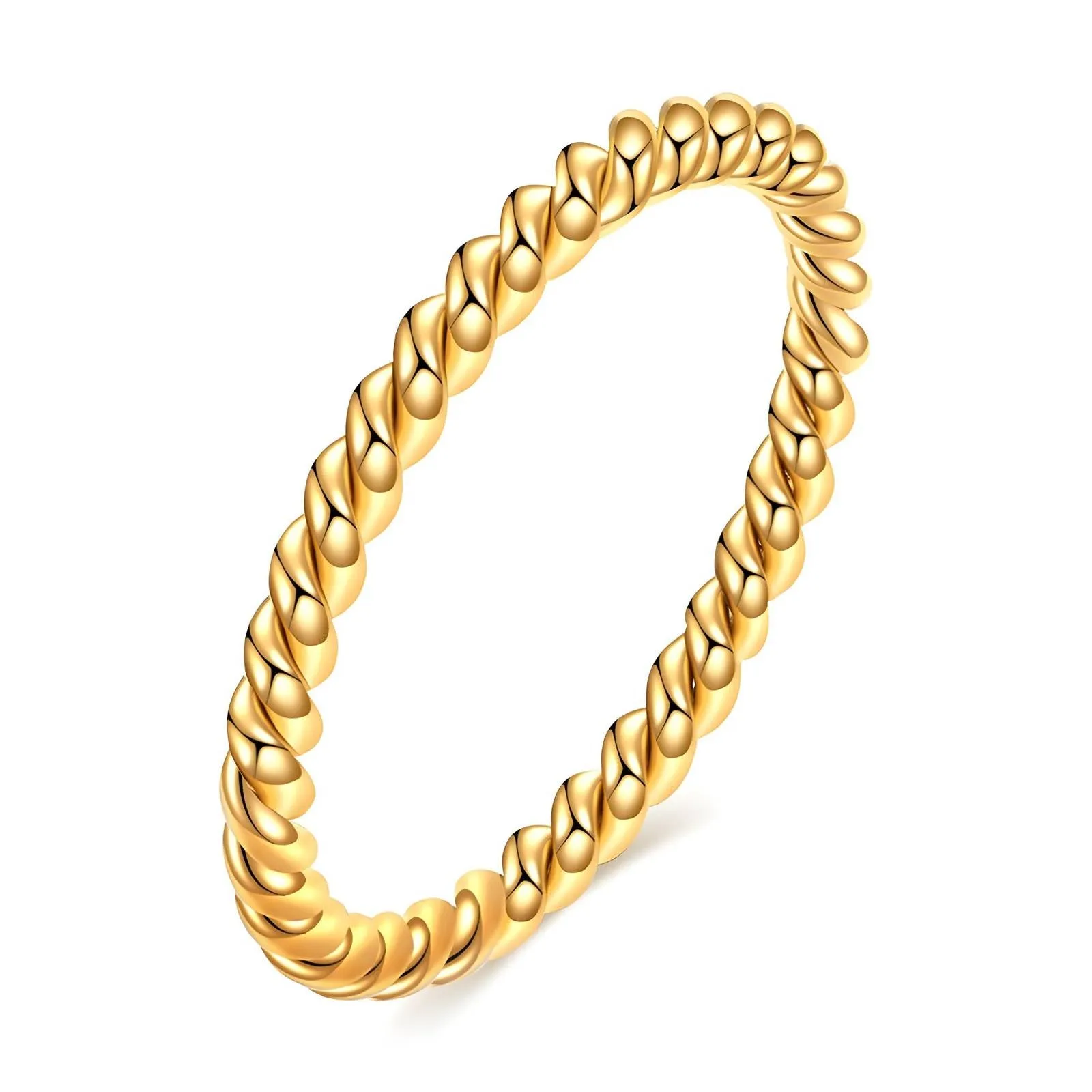 Reriti Intensity 18K gold plated Twisted Rope Finger Ring