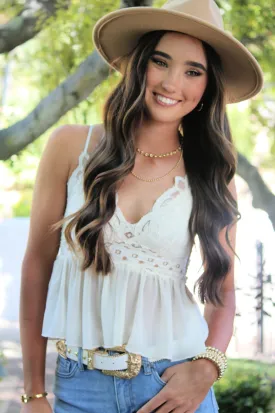 Reyna Crochet Lace Cami