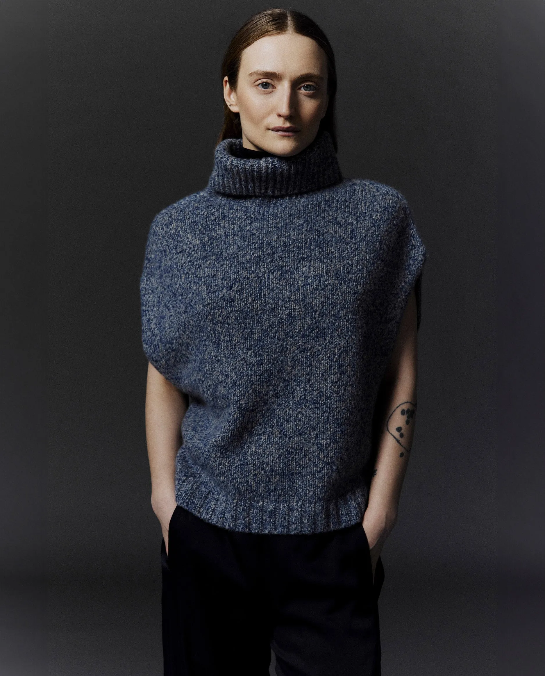 Rollkragen Pullover aus Cashmere in Beige