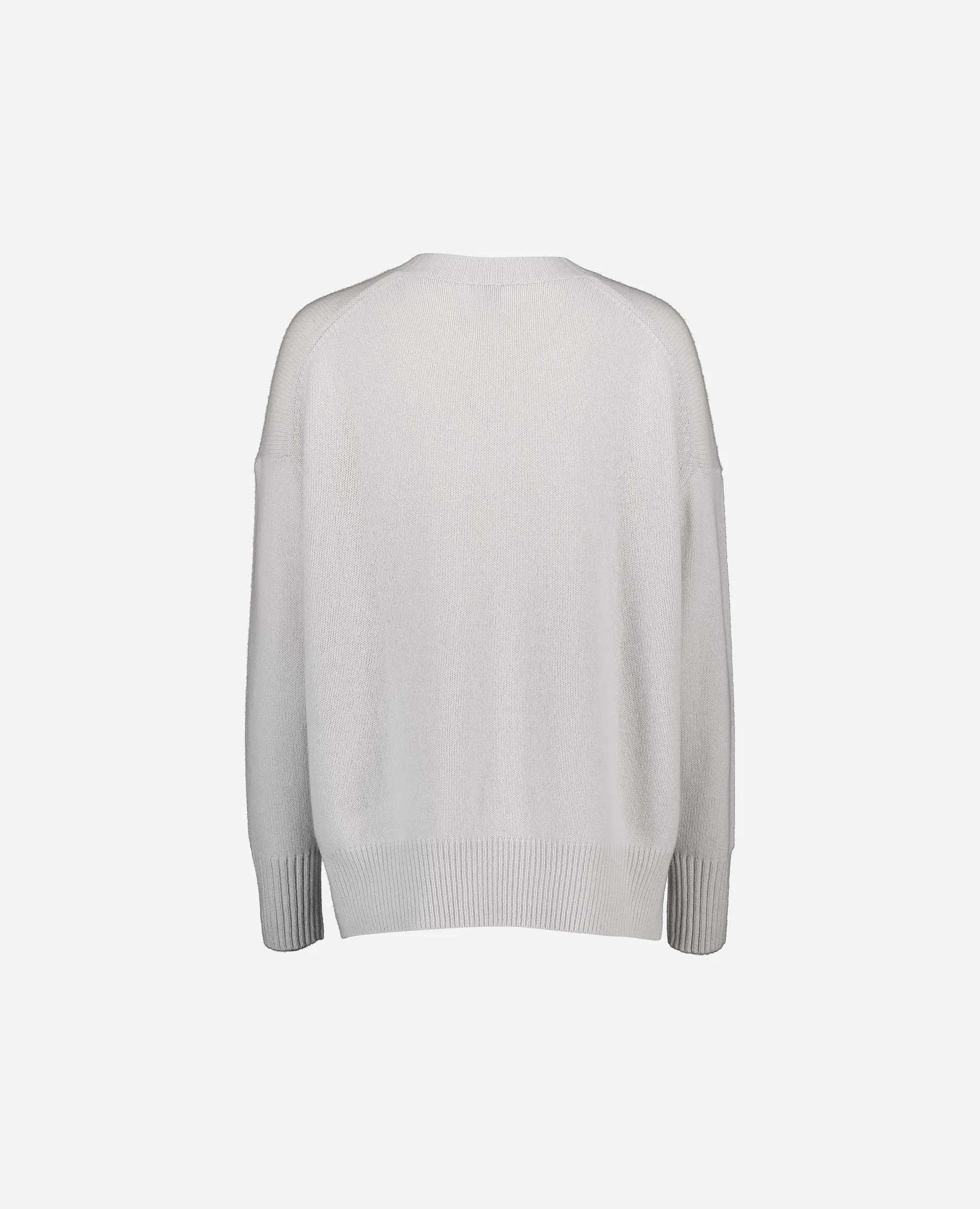 Rundhals Pullover aus Cashmere in Grau