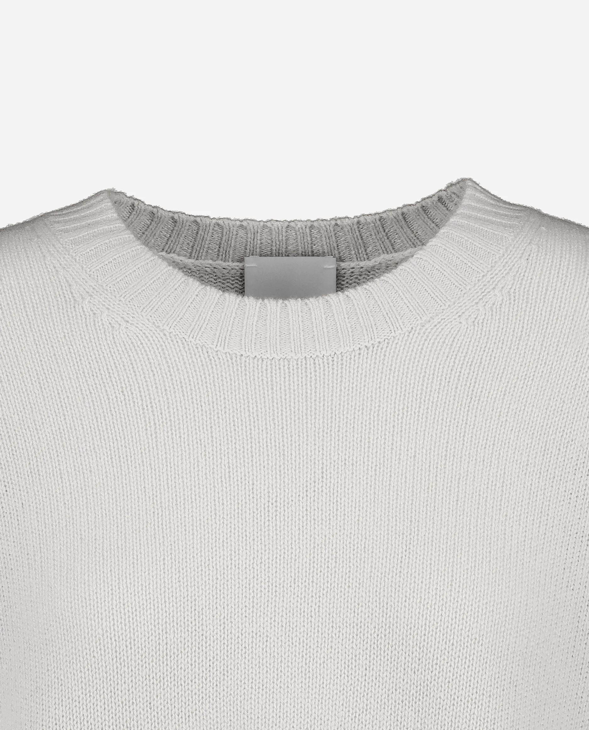 Rundhals Pullover aus Cashmere in Grau