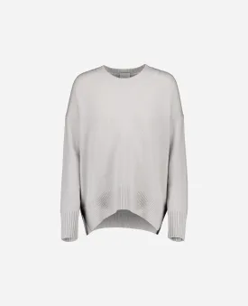 Rundhals Pullover aus Cashmere in Grau