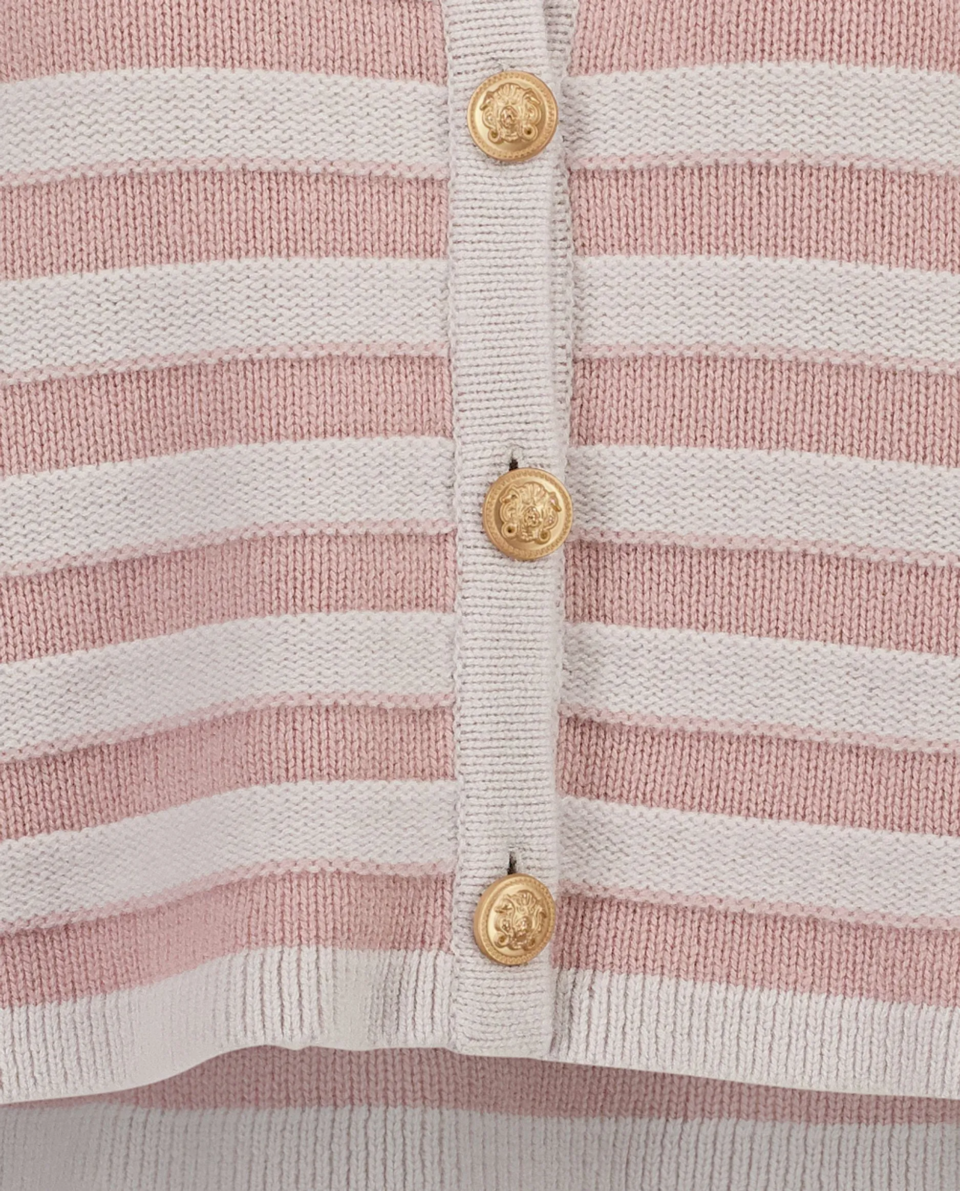 Rundhals Strickjacke aus Cashmere-Mischung in Grau