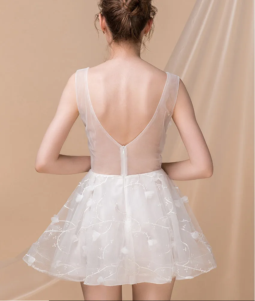 Ruth Sleeveless Patchwork Tulle A-line Dress