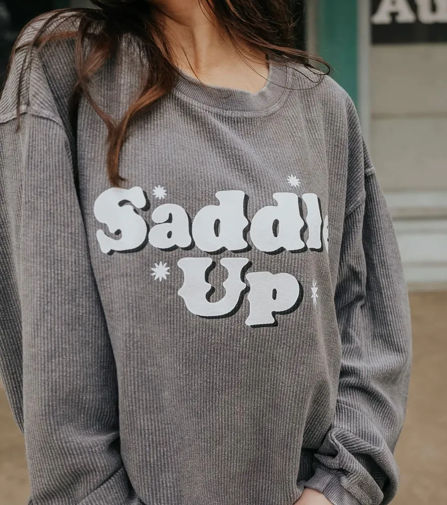 Saddle Up Corded Sweatshirt-M   L