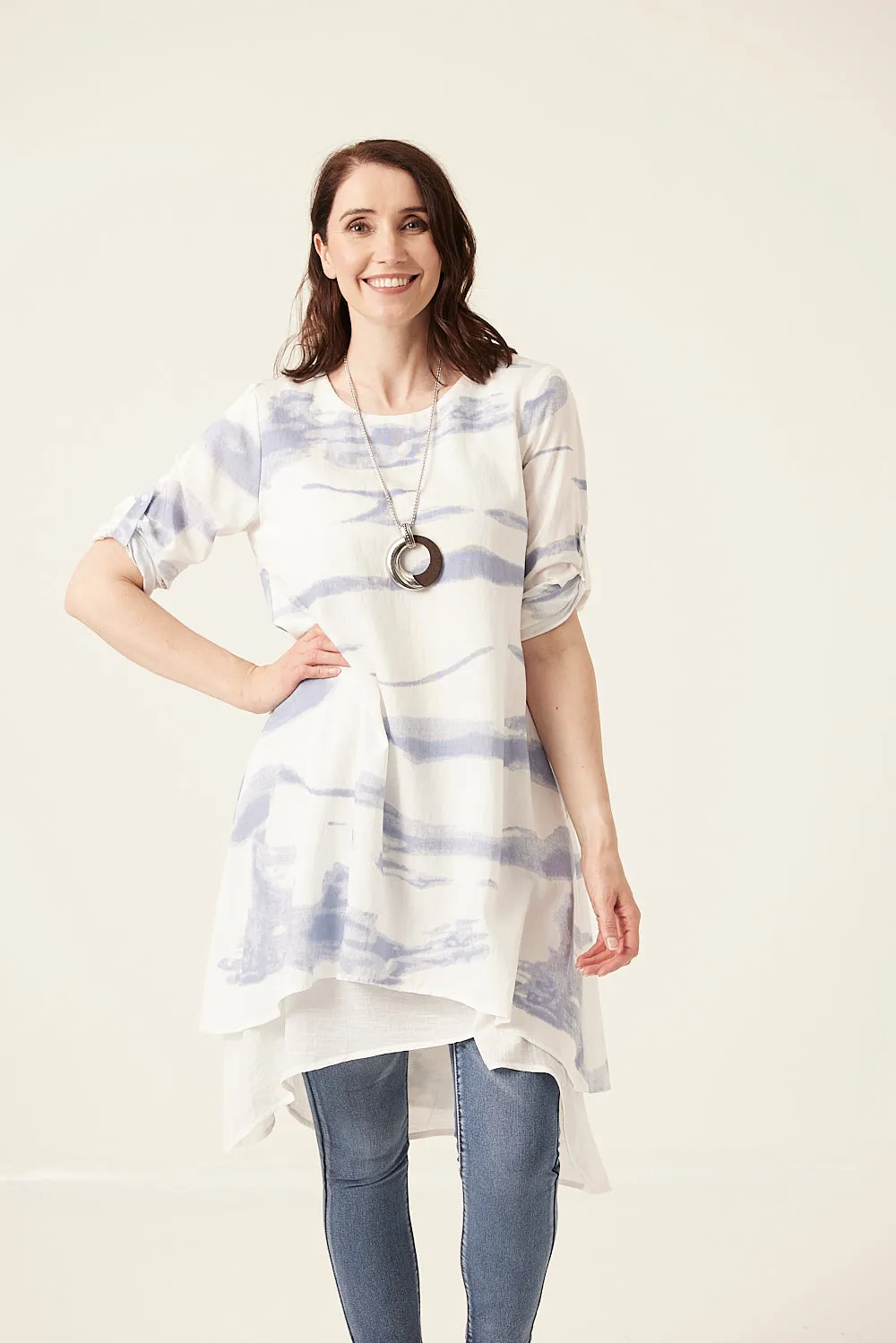 Saloos A-line Silhouette Dress with Necklace