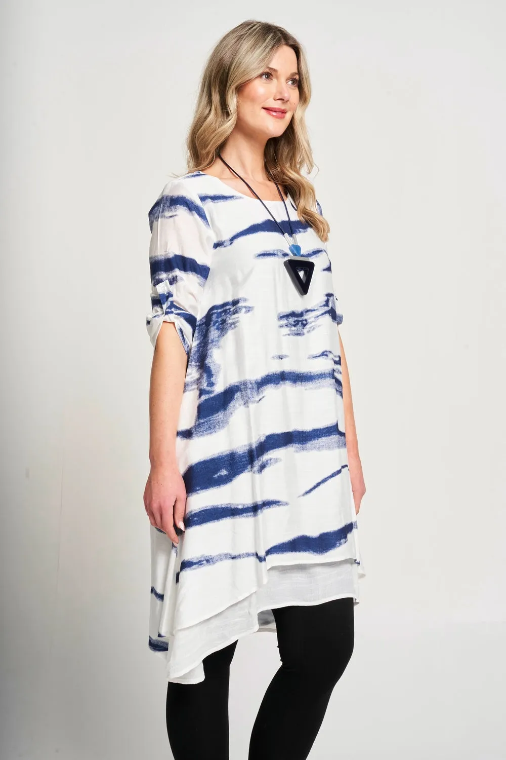 Saloos A-line Silhouette Dress with Necklace