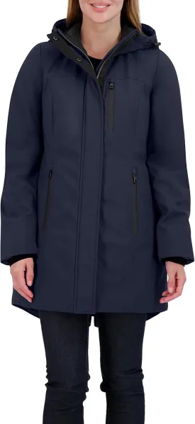 Sebby Collection Women's Winter Coat, Warm Hooded Puffer Parka Jacket, Puffy Faux Down Insulated Wind and Water Repellent