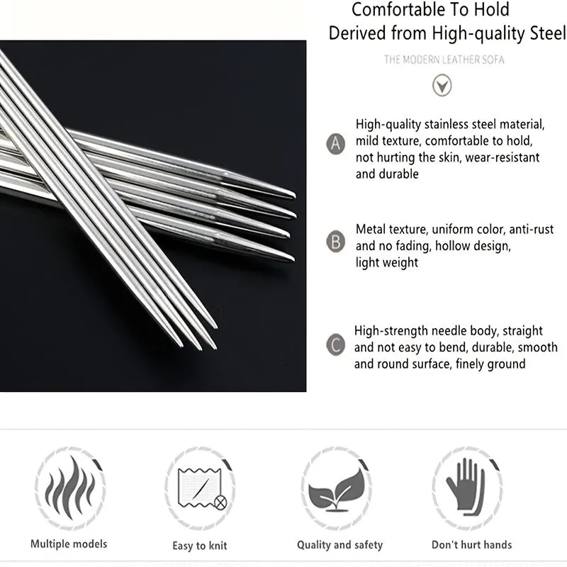 Stainless Steel Knitting Needles Set for Sweater Making