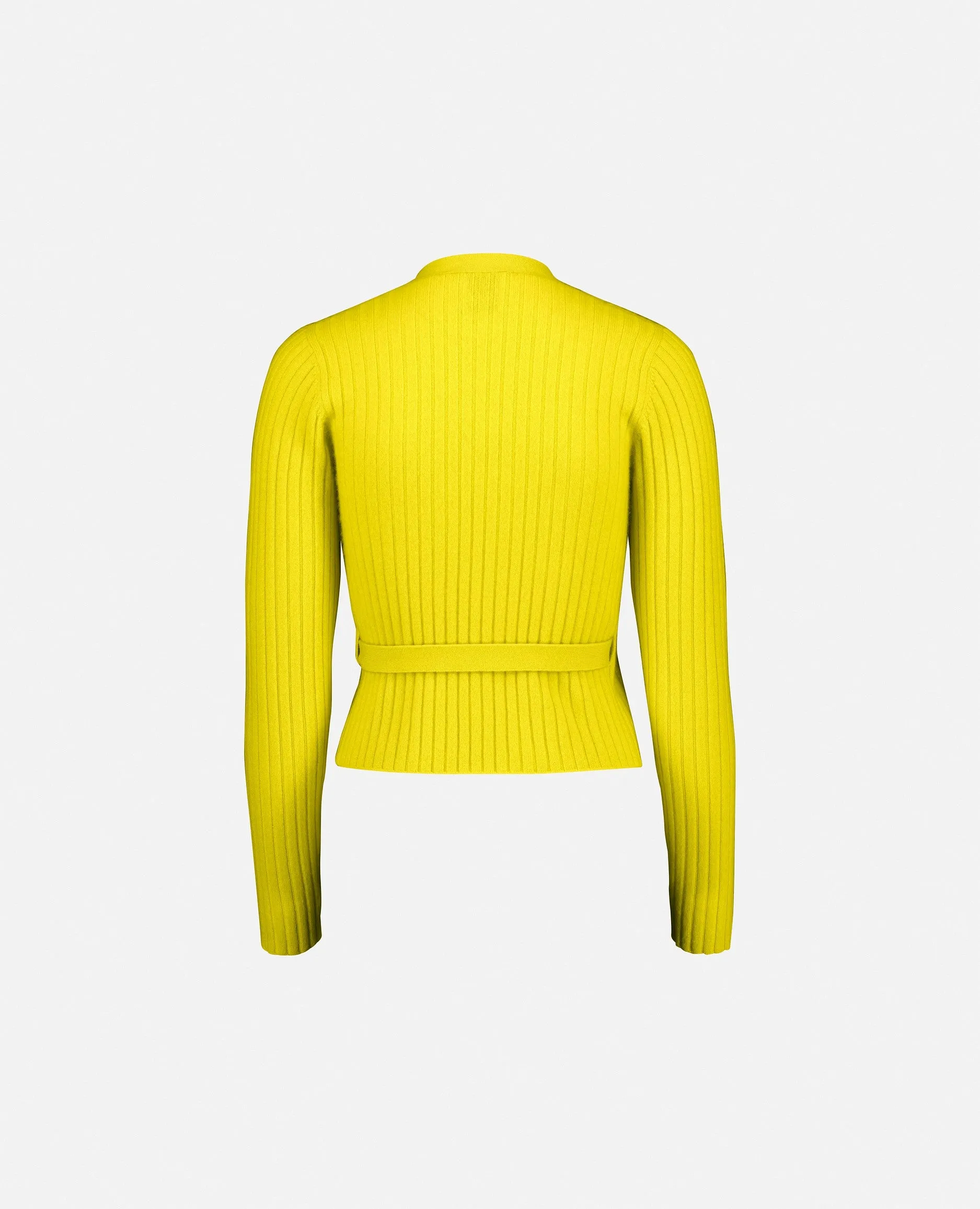 Strickjacke aus Cashmere in Gelb