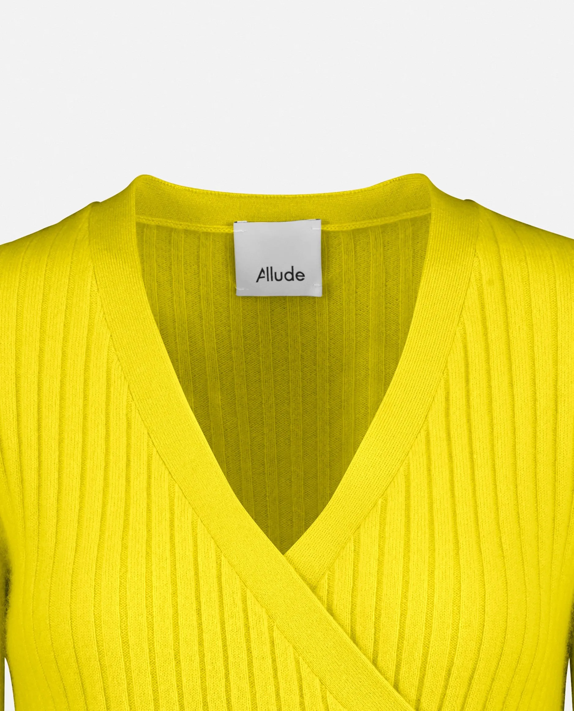 Strickjacke aus Cashmere in Gelb