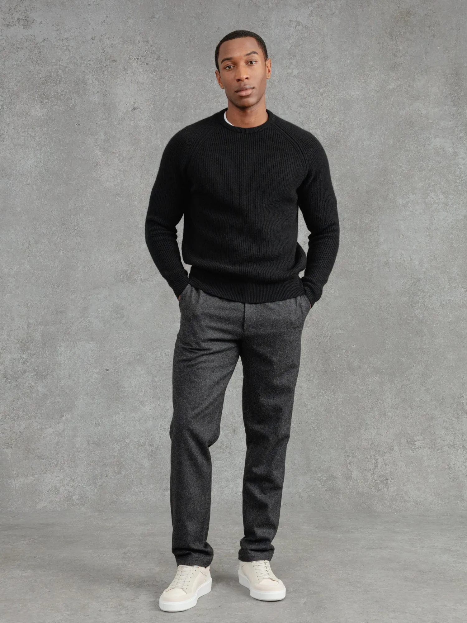 The Cashmere Raglan Crew Neck