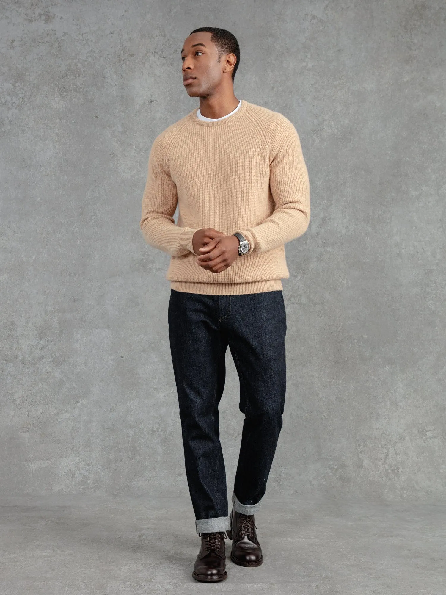 The Cashmere Raglan Crew Neck