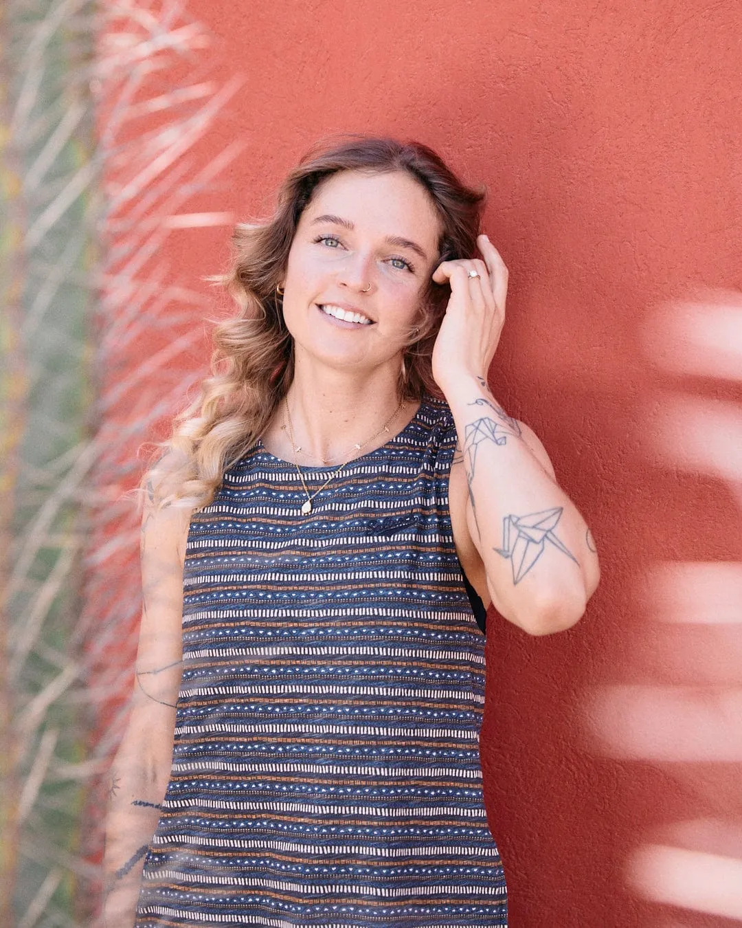 Tribal Stripe - Womens Midi Dress - Grey