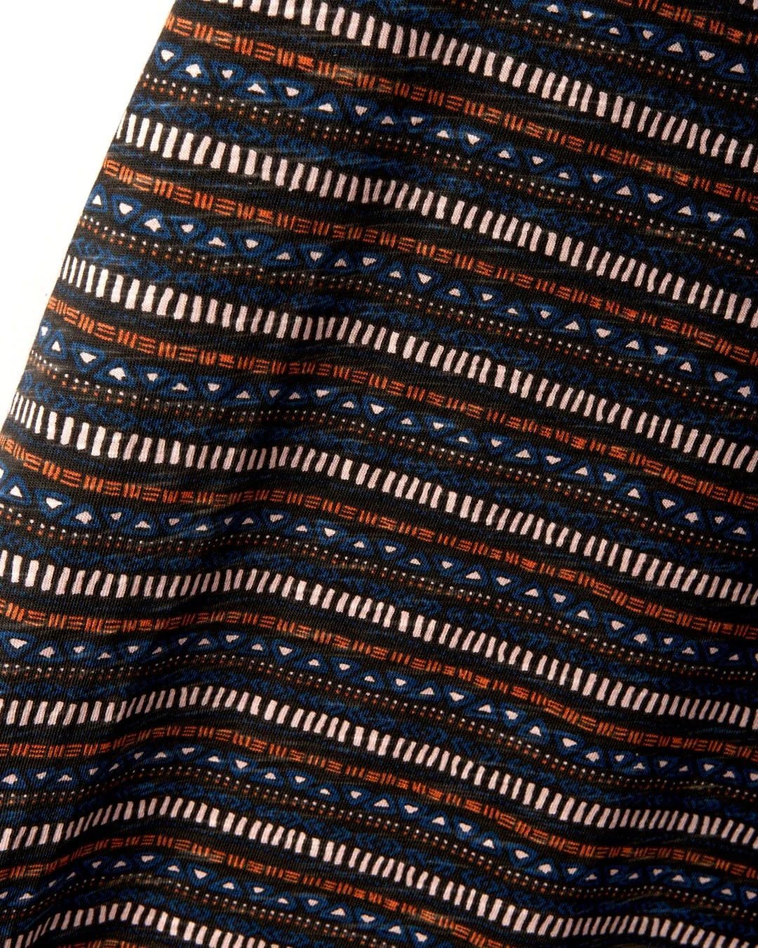 Tribal Stripe - Womens Midi Dress - Grey