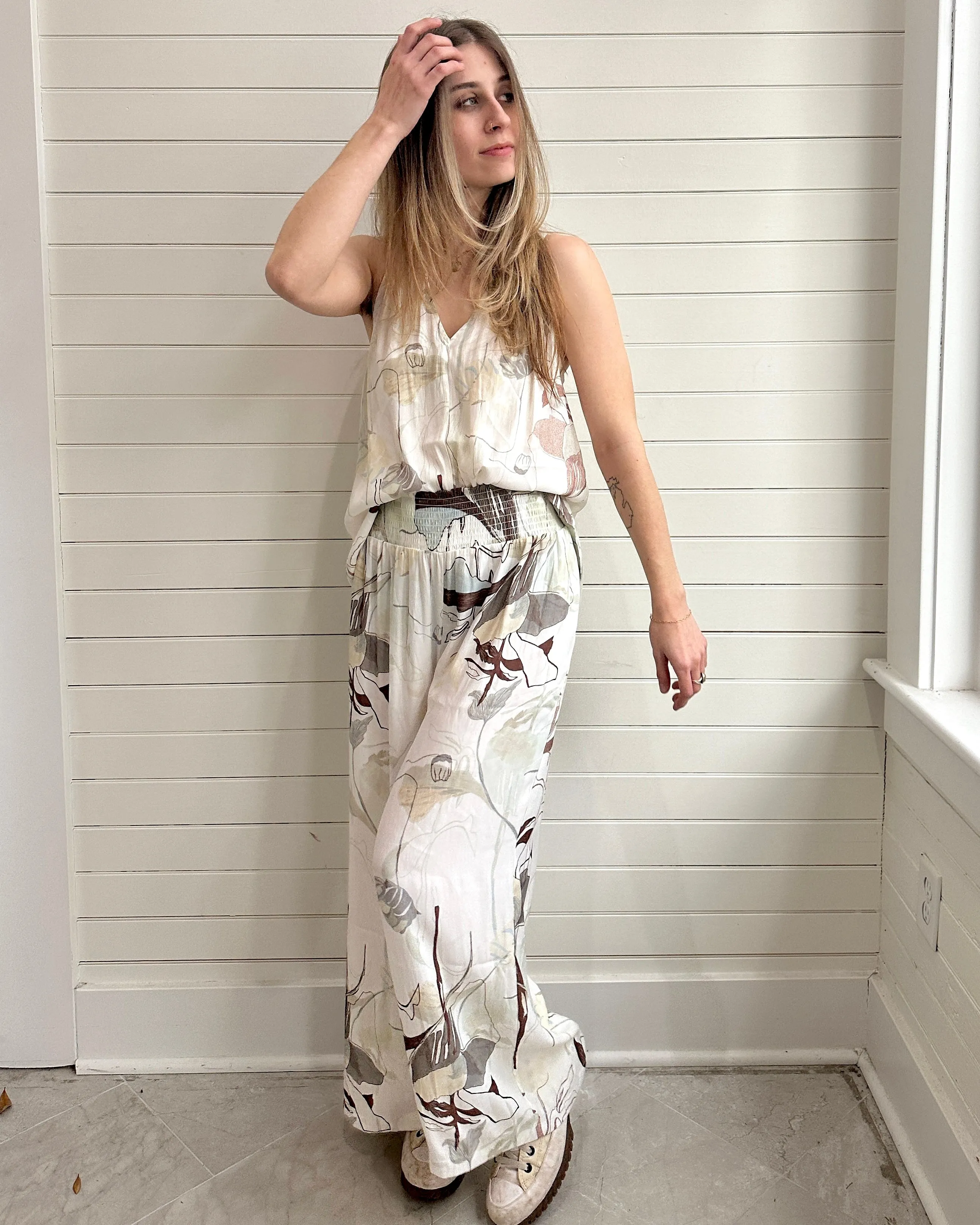 Twill Flowy Top